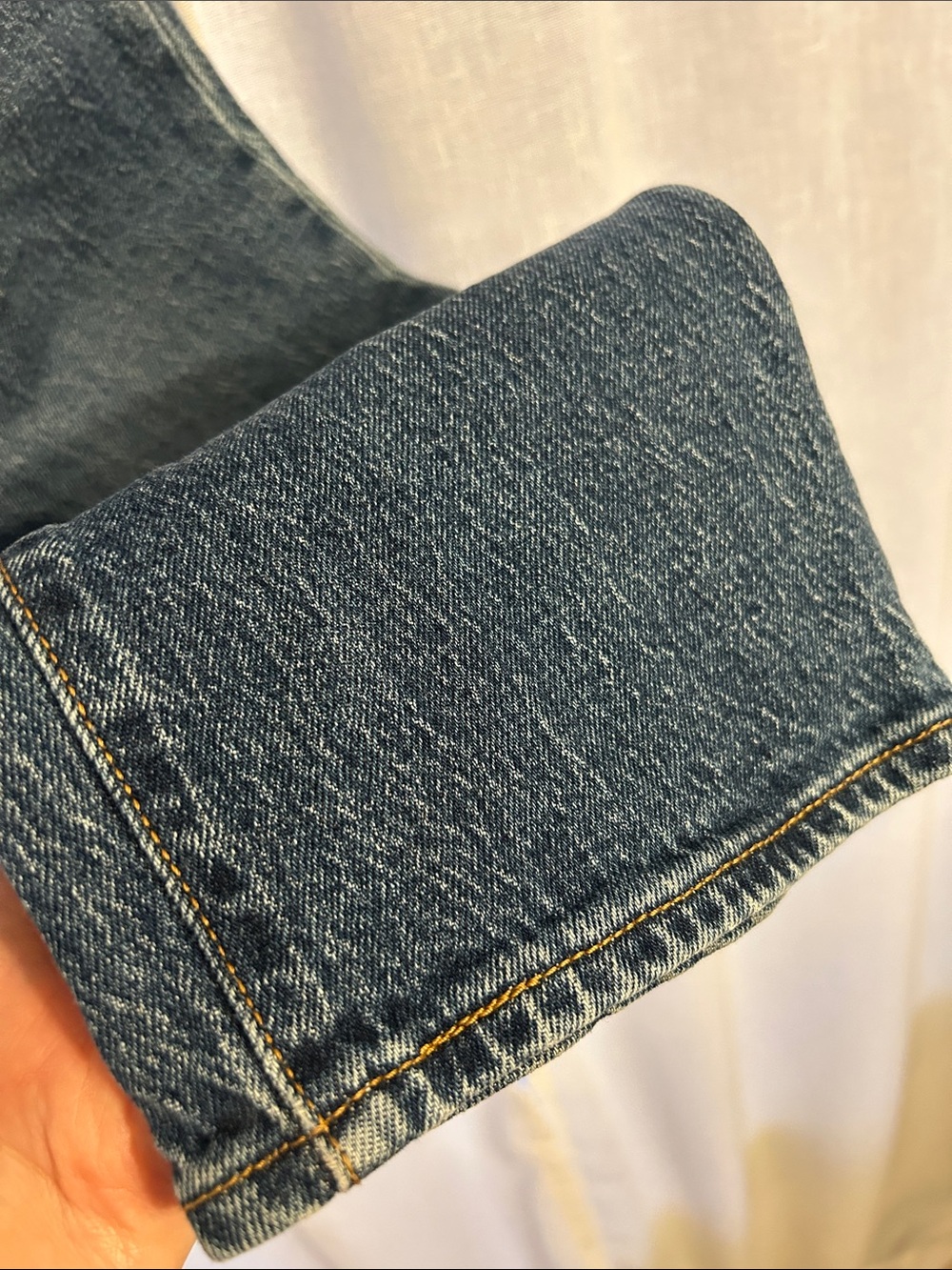 Levi's Wedgie Straight Leg Women's Jeans in Dark Blue Denim - Picture 4 of 4